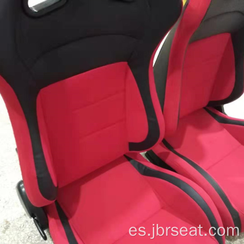 Asiento de coche de carreras con aspecto de fibra de carbono